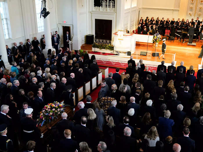 In total more than 1,000 people attended the memorial service for Rosalynn Carter. 