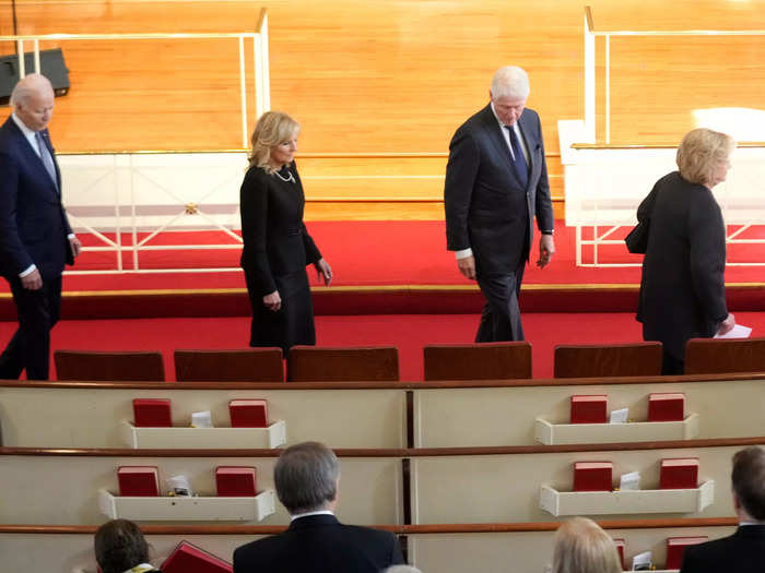 Former President Bill Clinton and former First Lady and Secretary of State Hillary Clinton were in attendance. 