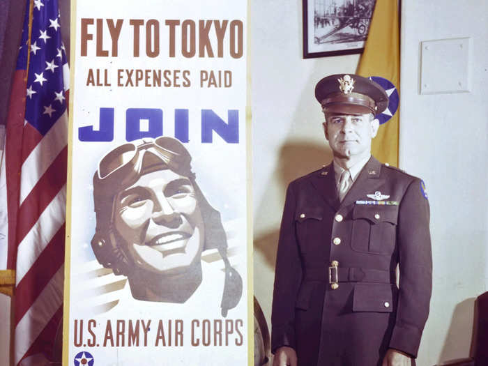 By 1943, shortly after turning 19, he joined the US Army Air Corps as a second lieutenant.