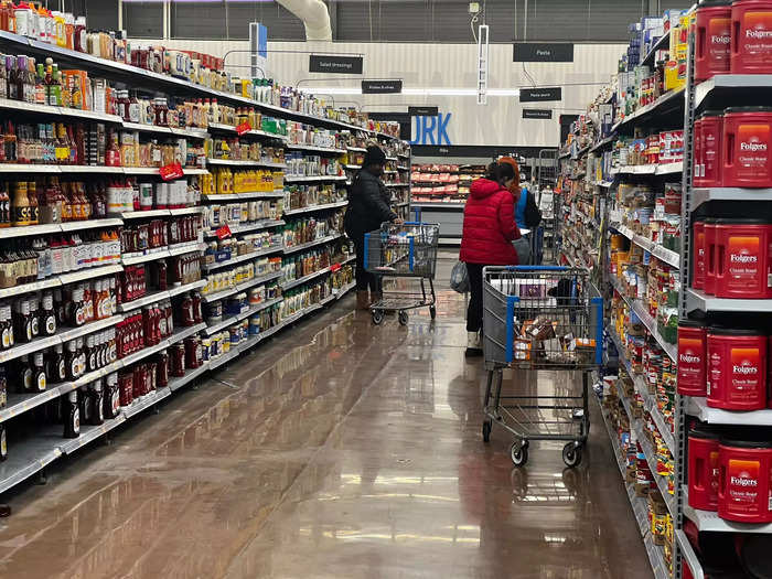 The aisles were also noticeably wider.