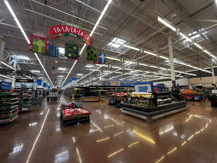 Inside, the store was brightly lit and more spacious than other Walmarts I’ve been to.