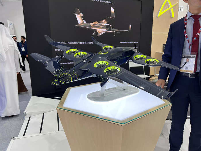 The French startup Ascendance, which is working on a hybrid VTOL, also had a presence.