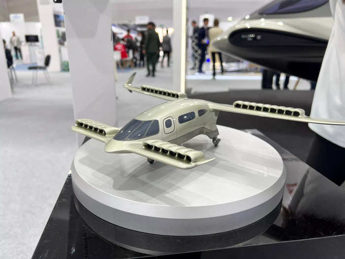 It also showcased a small scale model of its aircraft, called the Lilium Jet.