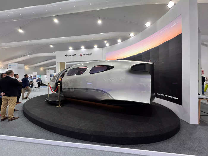 Lilium, a German eVTOL company, also had its cabin on display.