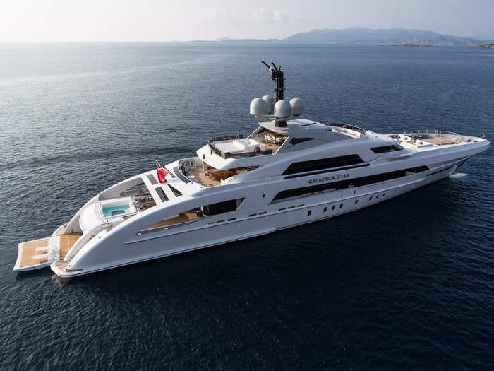 The couple have rented this ultra-luxury yacht.