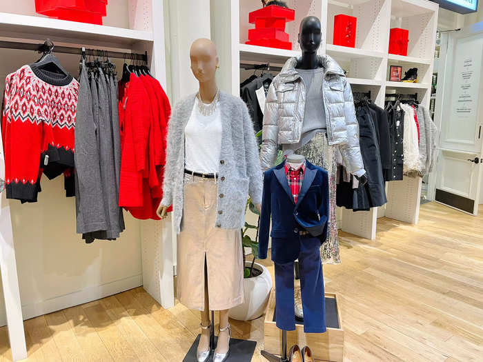 At the front of the store was a section of holiday-themed clothing.