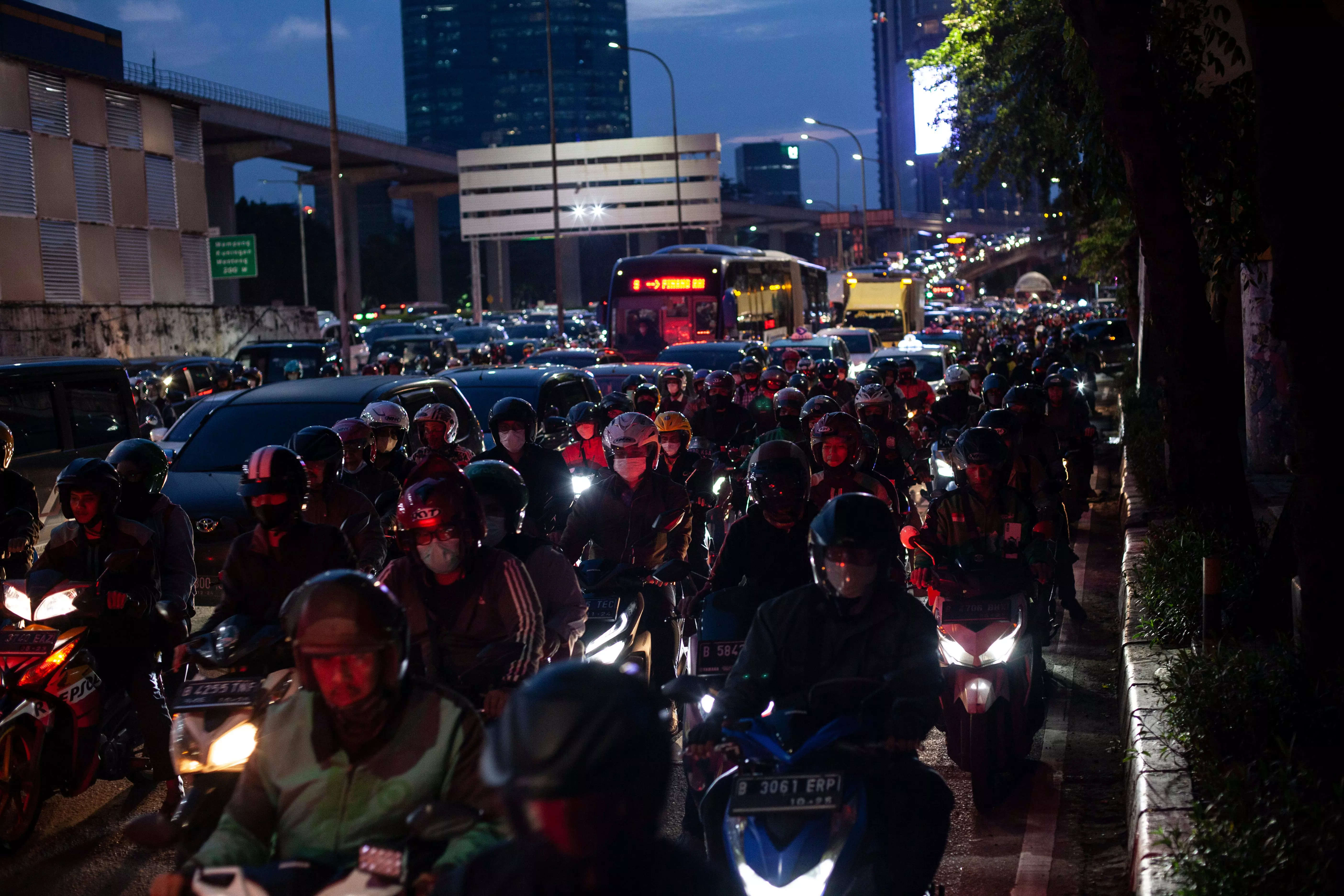 Jakarta is known in the region for its notorious rush hour jams.
