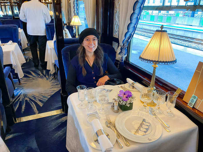 The dining carriages each felt like upscale restaurants. 