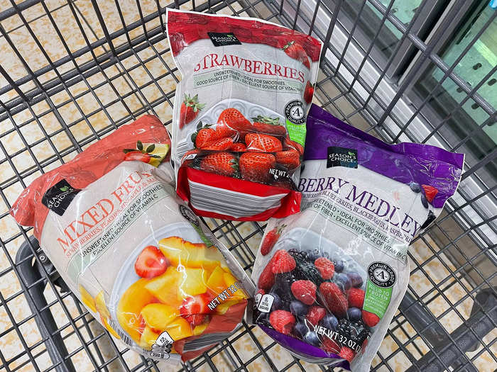 I always stock up on frozen fruit.