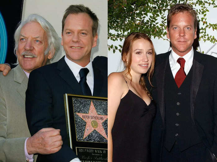 Kiefer Sutherland is the son of Donald Sutherland and the father of Sarah Sutherland.