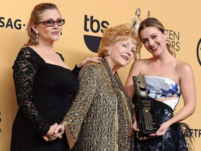 Carrie Fisher, the daughter of Debbie Reynolds and Eddie Fisher, was the mother of actress Billie Lourd.