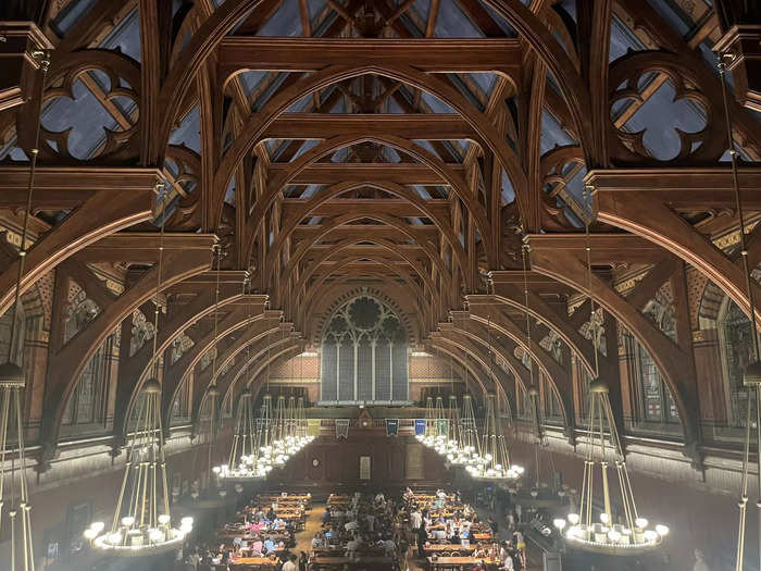 Freshmen typically eat in Annenberg, a large, churchlike hall next to Harvard Yard.