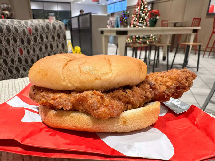 The classic chicken sandwich at Chick-fil-A was not as girthy as Campero