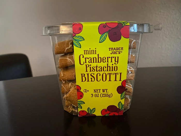 I was excited to try the cranberry-pistachio biscotti.