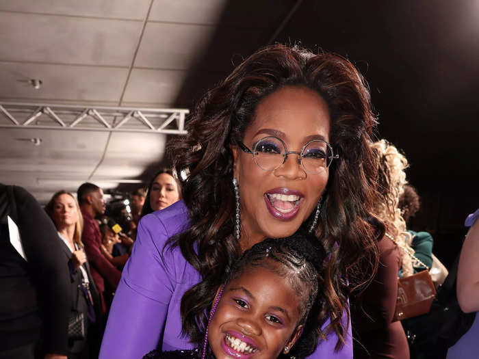 Winfrey also posed with Robyn Melrose McKee, the youngest star of "The Color Purple."