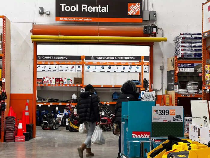 Home Depot is also big in tool rentals.
