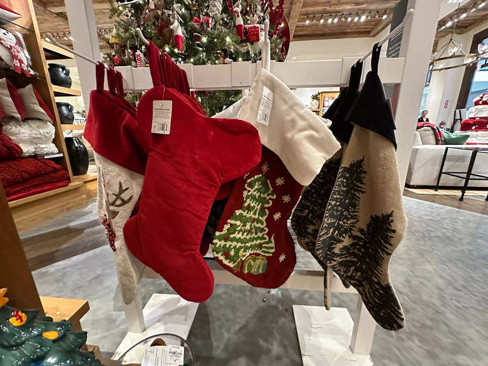 At Pottery Barn, there were even stockings for dogs. 