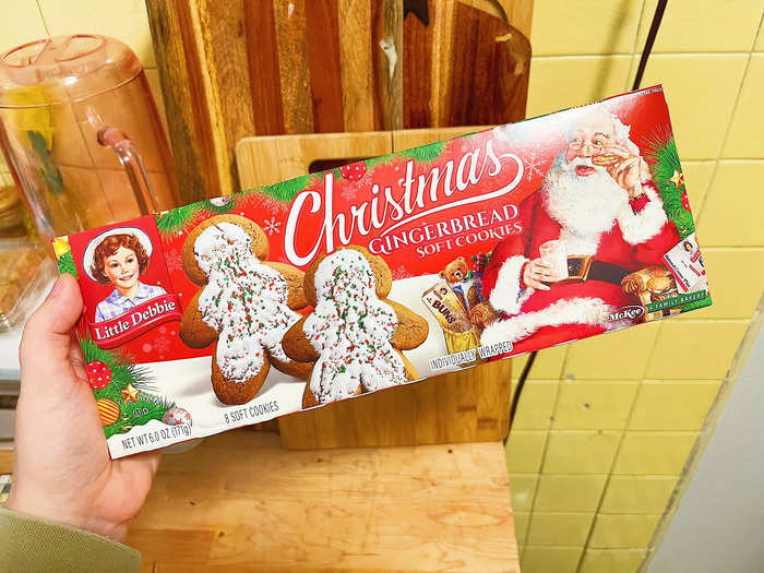 My favorite of the three kinds of ginger cookies was the Christmas gingerbread soft cookies from Little Debbie.