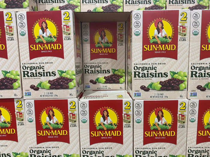 My kids enjoy these Sun-Maid organic raisins.