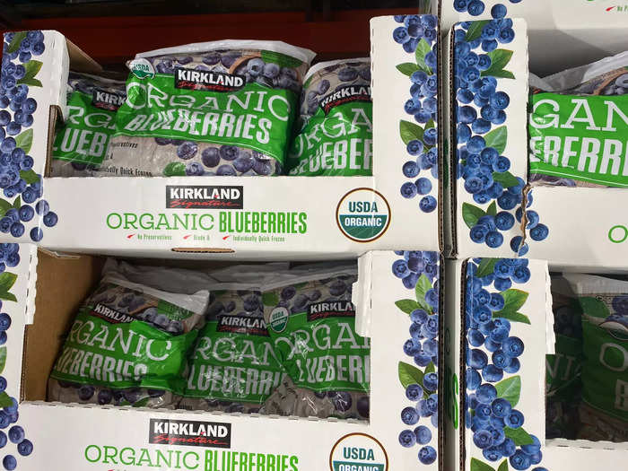 Kirkland Signature organic blueberries are a steal.