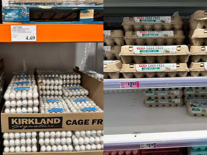 Eggs were cheaper at Costco, if you need a lot.