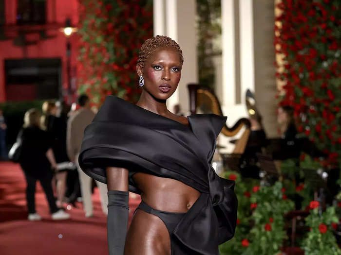 Jodie Turner-Smith embraced the "underwear as pants" look at the Vogue World: London event in September.