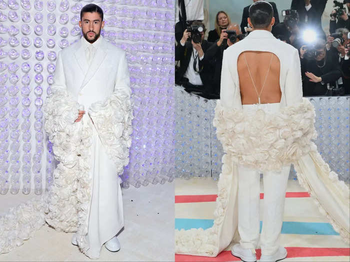 Bad Bunny rocked a major cutout on the Met Gala red carpet.