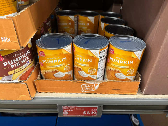 Canned pumpkin is another seasonal favorite. 