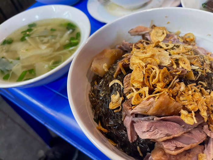 5. Glass noodles with goose near the railway tracks 