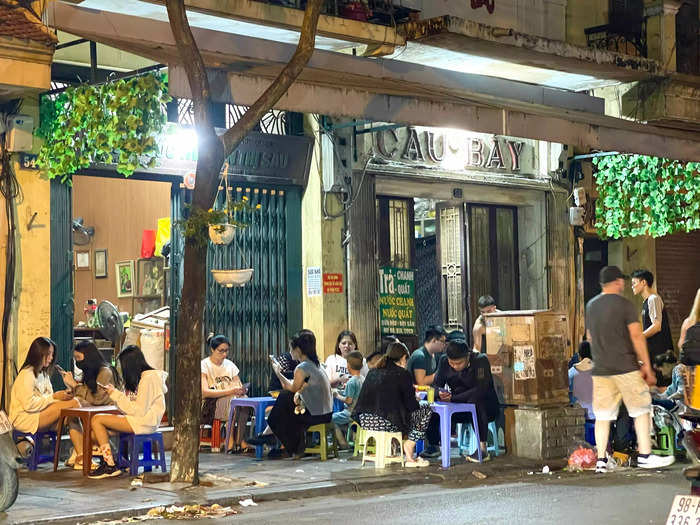 3.  Flat rice noodles near two of Hanoi