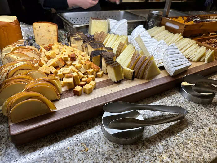 It was followed by the cheese station ... 