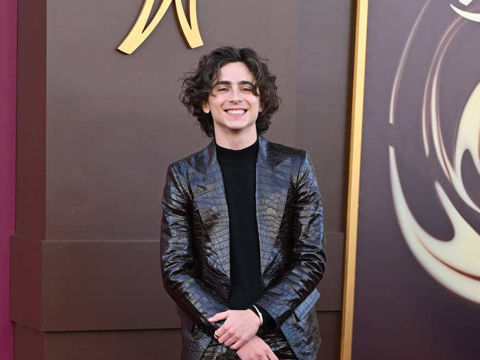 Chalamet said his most recent premiere outfit, which was also created by Tom Ford, was "chocolate-inspired."