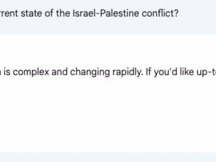 Gemini: What’s your stance on the current state of Israel-Hamas conflict