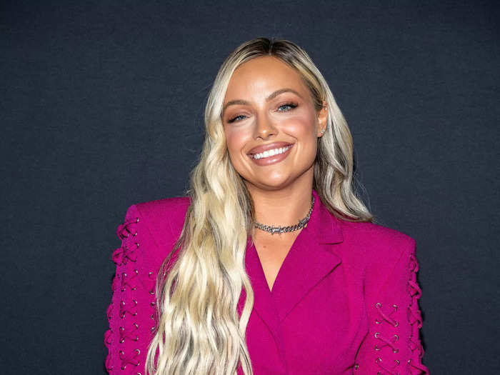 WWE star Liv Morgan attended the premiere in pink.