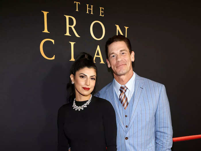 Wrestler-turned-Hollywood star John Cena attended the premiere with his wife, Shay Shariatzadeh.