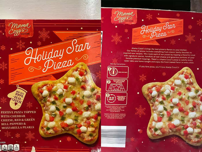 Mama Cozzi’s holiday star pizza looked like a cute meal option for kids.