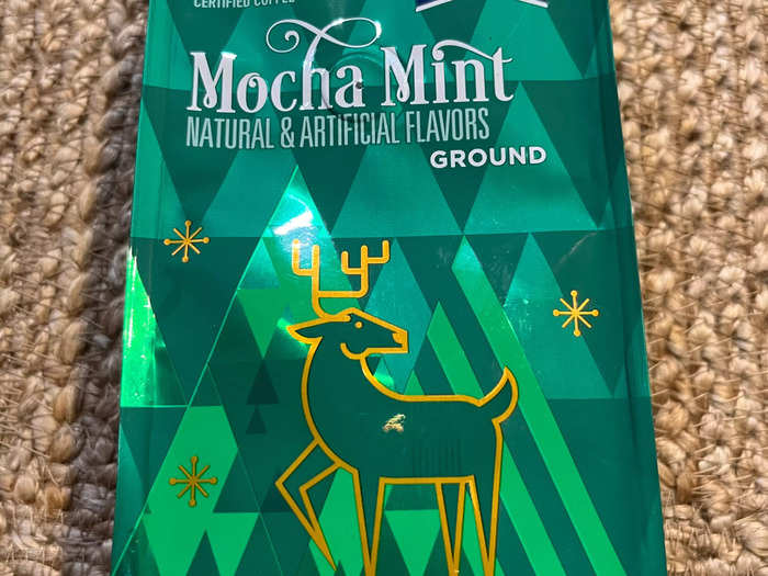 The Barissimo mocha-mint ground coffee seemed festive.