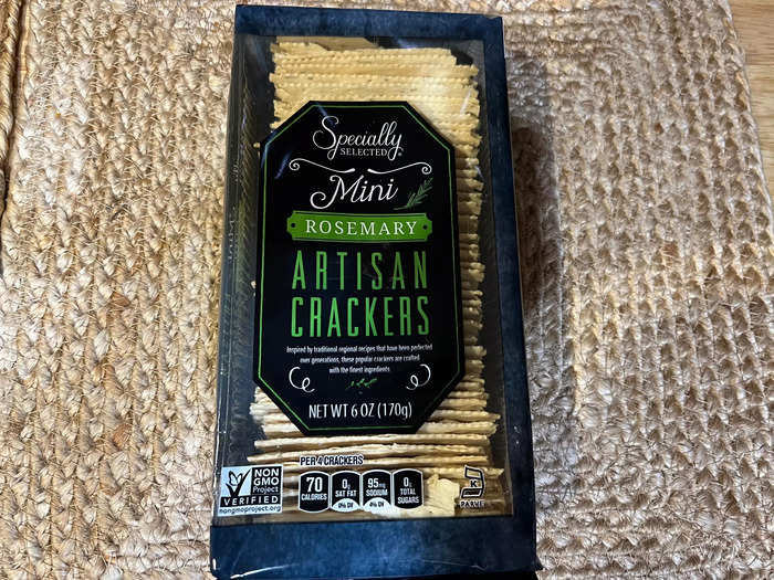 The Specially Selected mini rosemary artisan crackers looked like a great base for any snack.