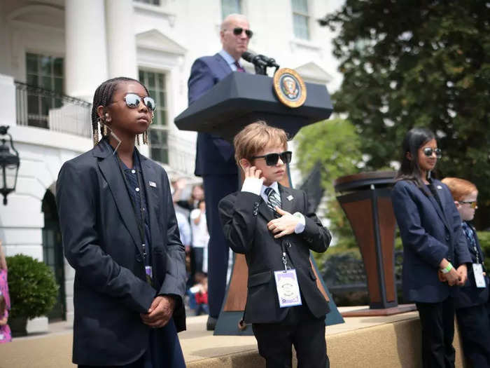 On April 27, Biden celebrated Take Your Child To Work Day with children dressed as Secret Service agents.