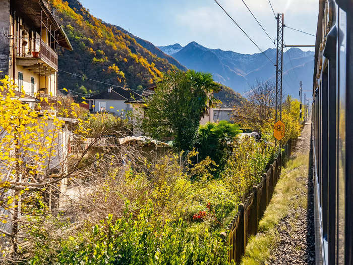 As we entered Italy, the surrounding landscapes changed.