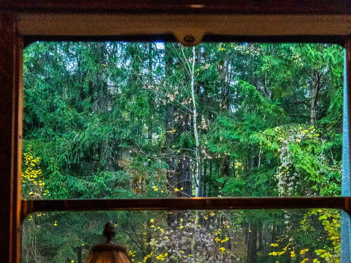 The window in my cabin opened halfway, so I was able to get clear views of the environment around me.