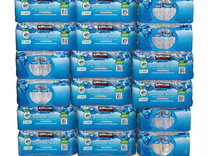 You can also stock up on bottled water – this 1,960-piece pack works out at all $0.23 per bottle, though in some states a bottle fee applies.