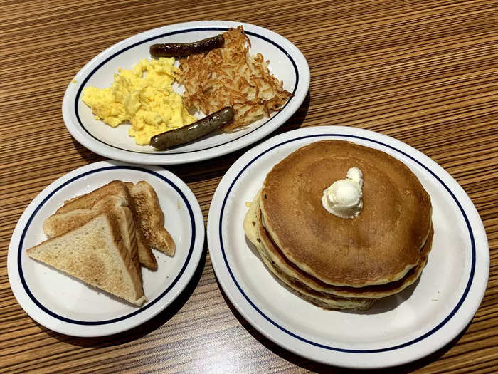 Next I went to IHOP and ordered a similar meal. 