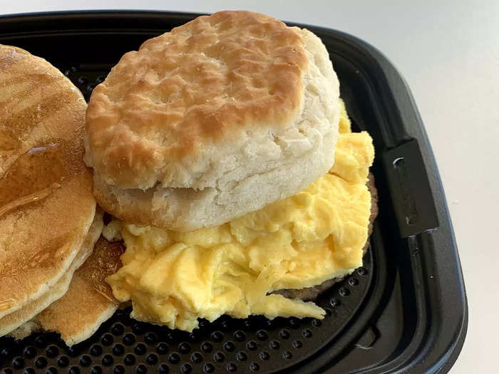 I used the biscuit to make a breakfast sandwich.