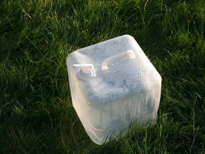 With limited water on the road, one person recommended that I bring a collapsible water jug on my van trip. 