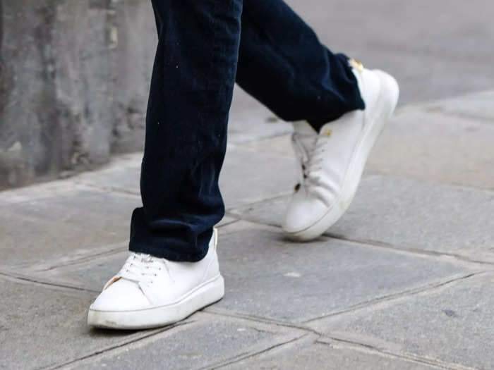 Unbranded white sneakers are having a moment.