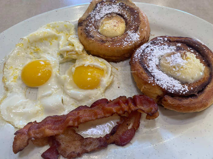 The limited-edition Cinna-roll French toast platter is the ultimate sweet breakfast.