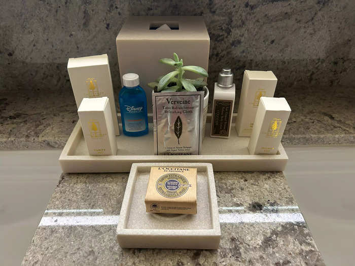 We received additional toiletries in the club-level bathroom.