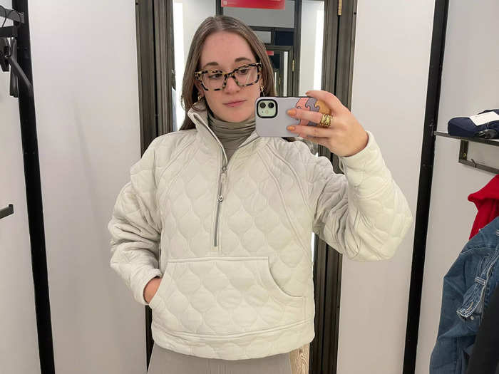 This quilted half-zip jacket was cozy.