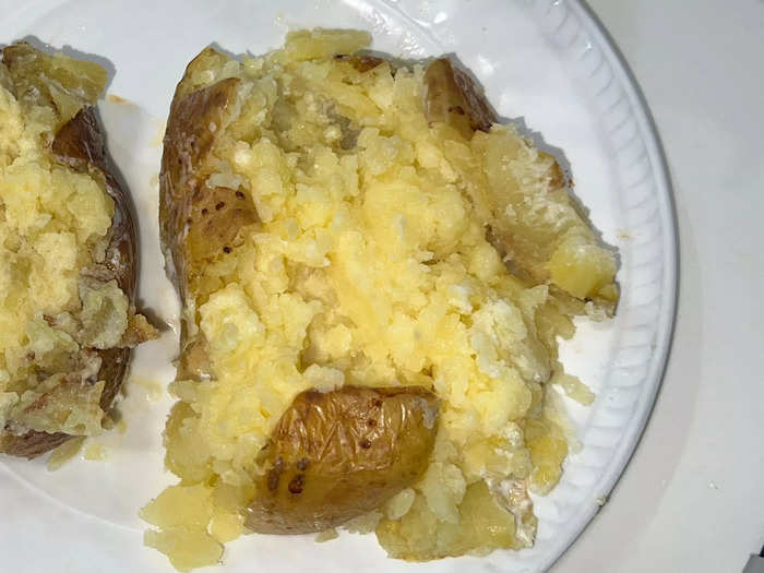 In terms of taste, the toaster-oven potato won.